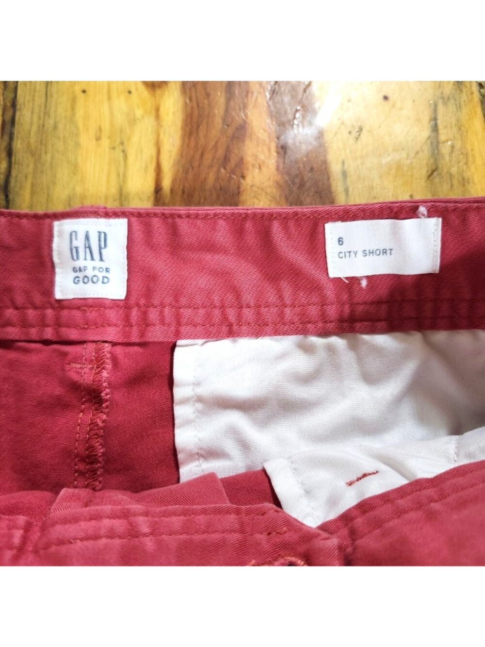 Gap Women’s Size 6 City Shorts Coral Pink Casual Chino 3” Inseam 4 Pocket - Picture 5 of 6